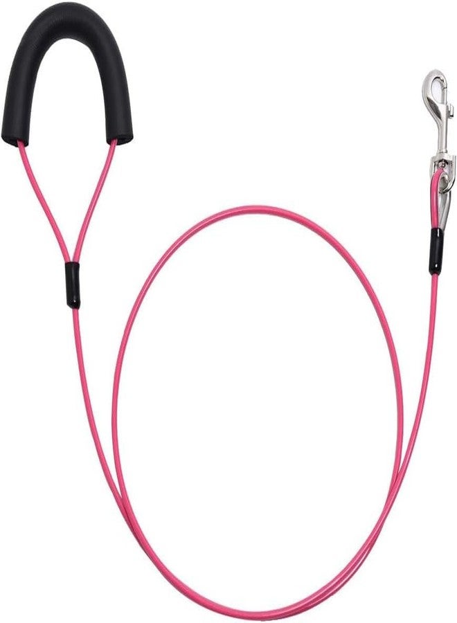 KittuPet Chew Proof Dog Leash,5 Ft Tie Out Cable with Non Detachable Short Dog Leashes Handle,Non Chew Cable Braided Cord Steel Training Dog Leash for Teething Puppies Small Medium and Large Dogs - Image 1